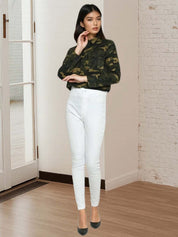 Kotty Women Spread Collar Camouflage Print Jacket