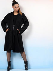 Kotty Women Notched Lapel Single-Breasted Overcoat