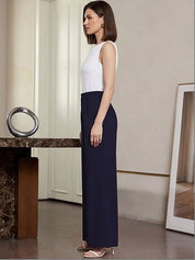 Blue Relaxed Fit High-Rise Trousers for Women | Kotty