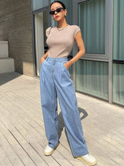 Kotty Women Cotton Relaxed Fit High-Rise Stretchable Jeans