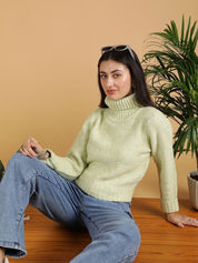Kotty Women Self Design Turtle Neck Pullover Sweater 