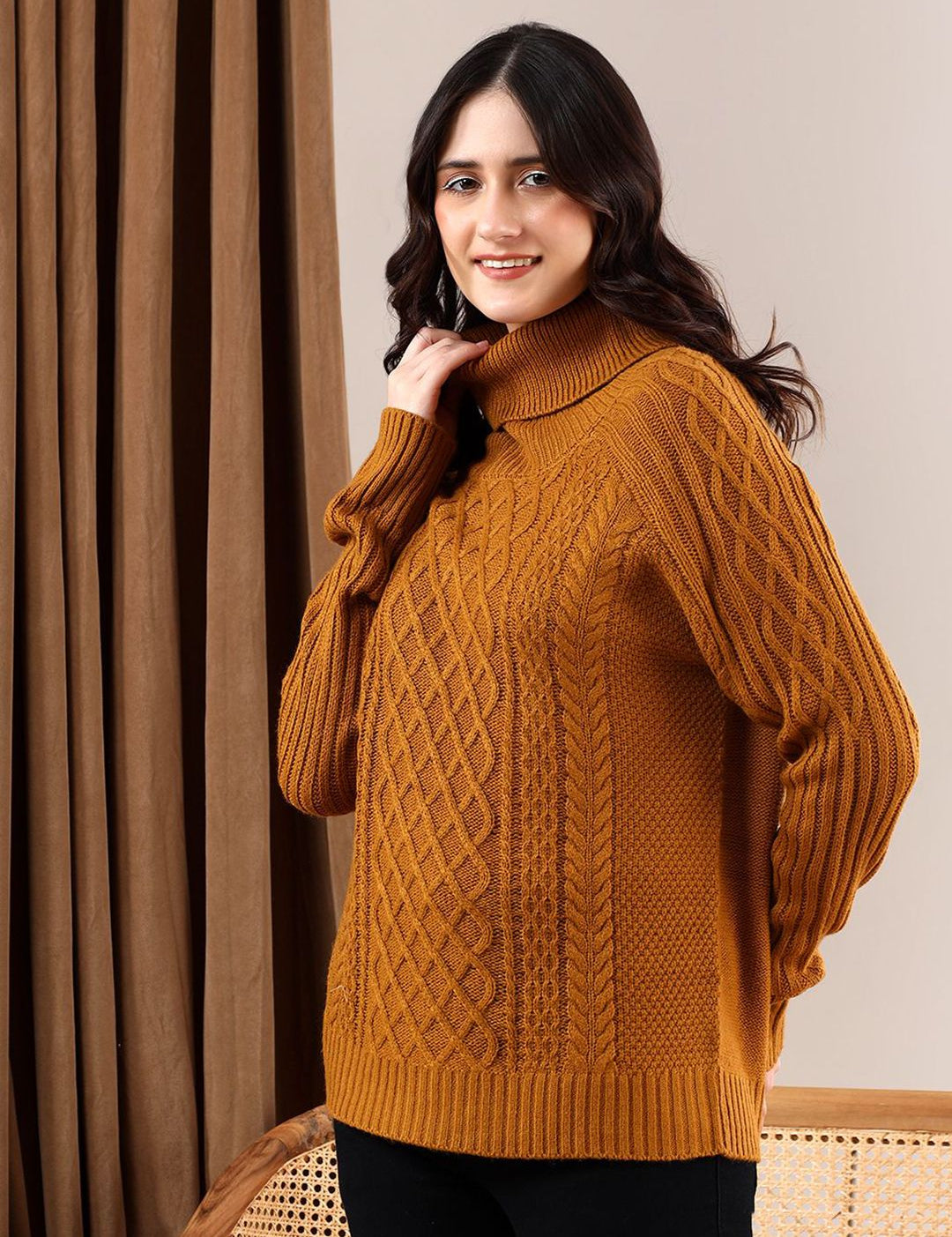 Kotty Women Cable Knit Pullover Sweater