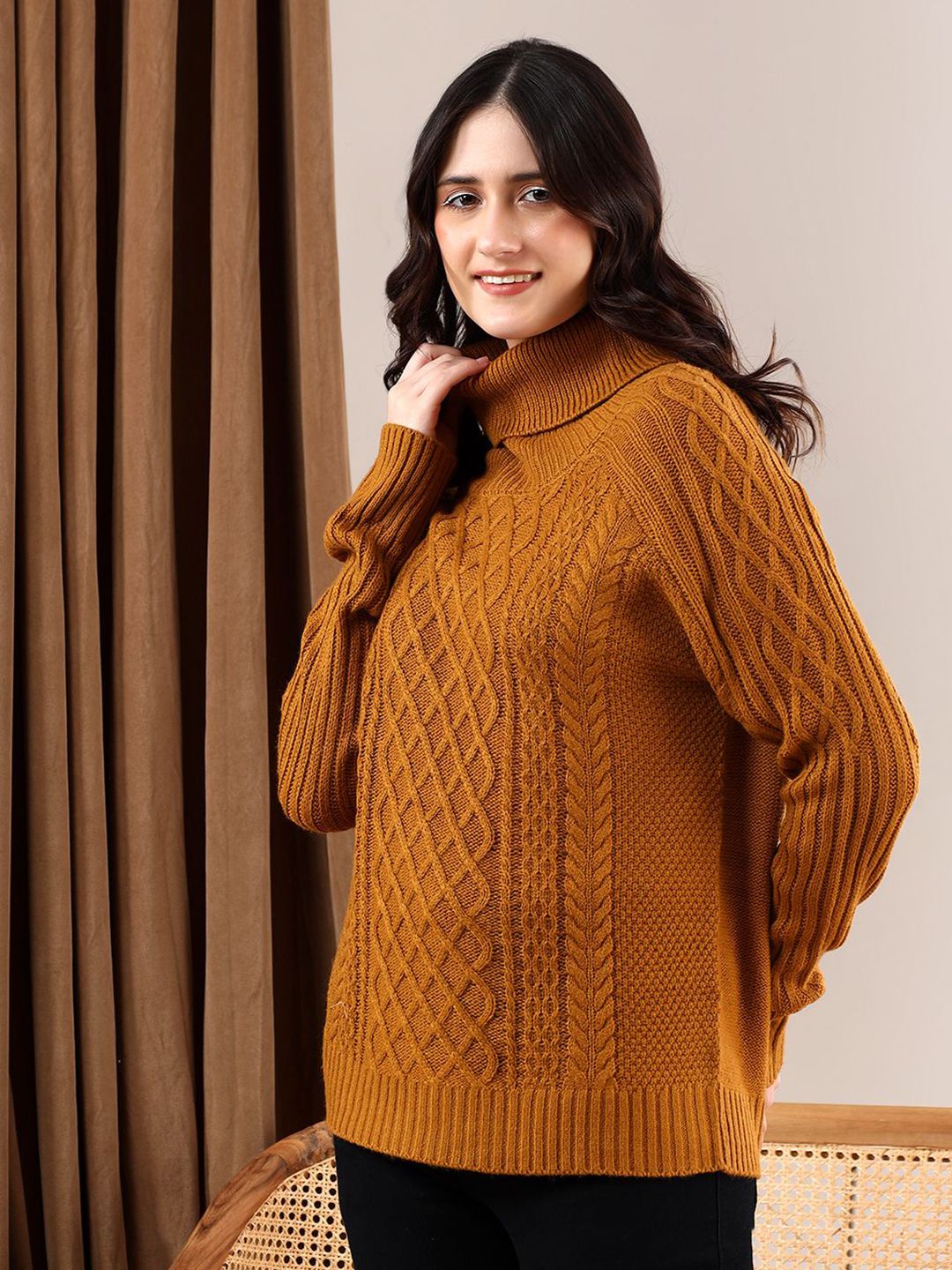 Kotty Women Cable Knit Pullover Sweater