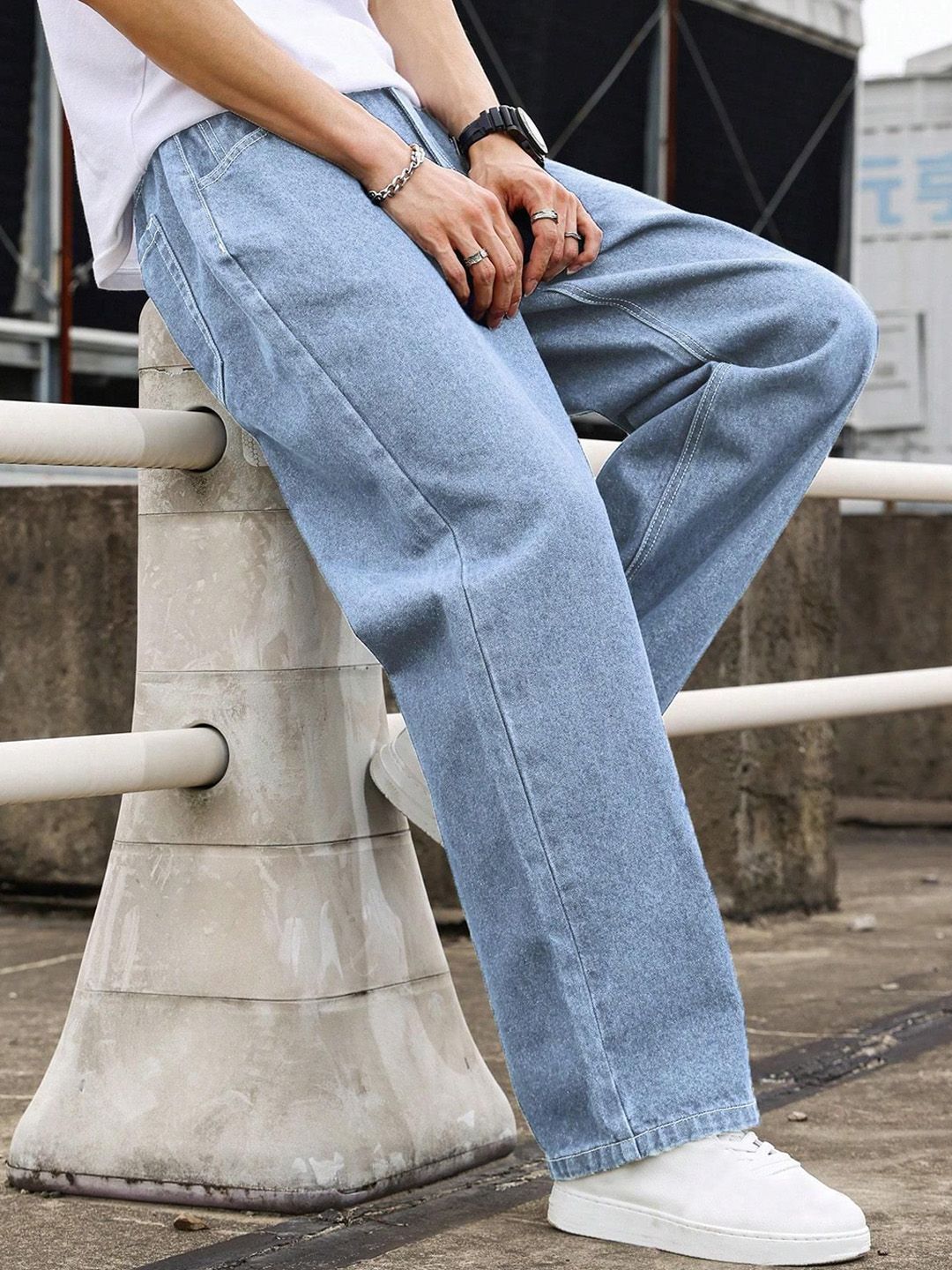 Kotty Men Regular Fit Low-Rise Clean Look Stretchable Jeans