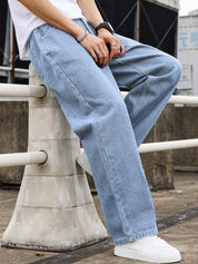 Kotty Men Regular Fit Low-Rise Clean Look Stretchable Jeans