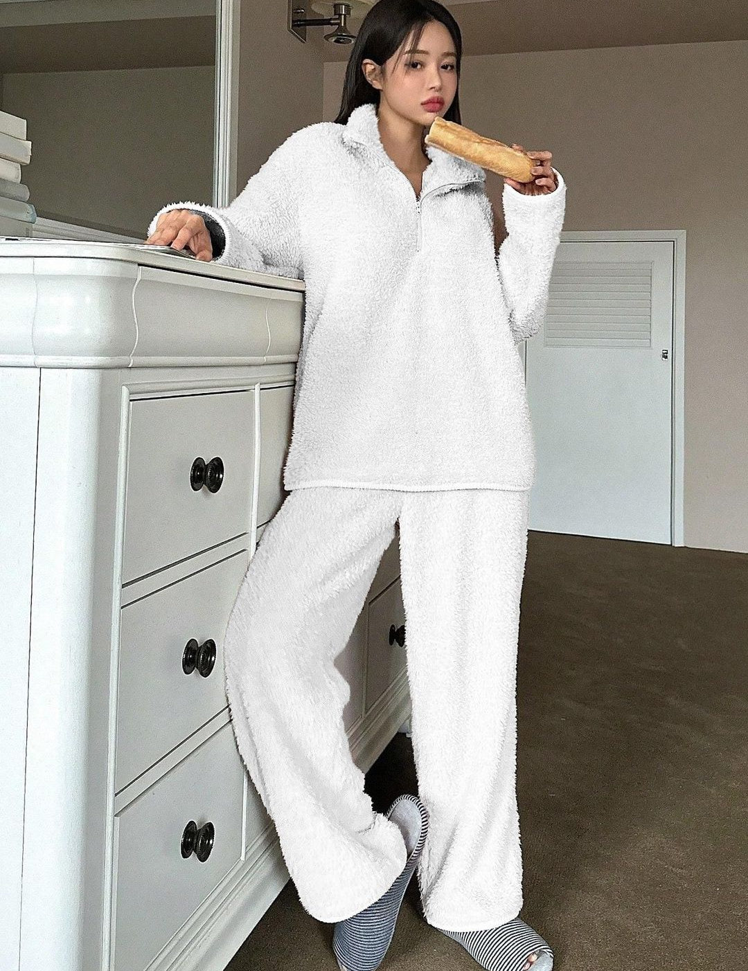 Kotty Women Shirt Collar Top With Pyjamas Night suits