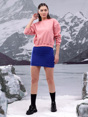 Kotty Women Solid Round Neck Full Sleeve Pullover Sweatshirt