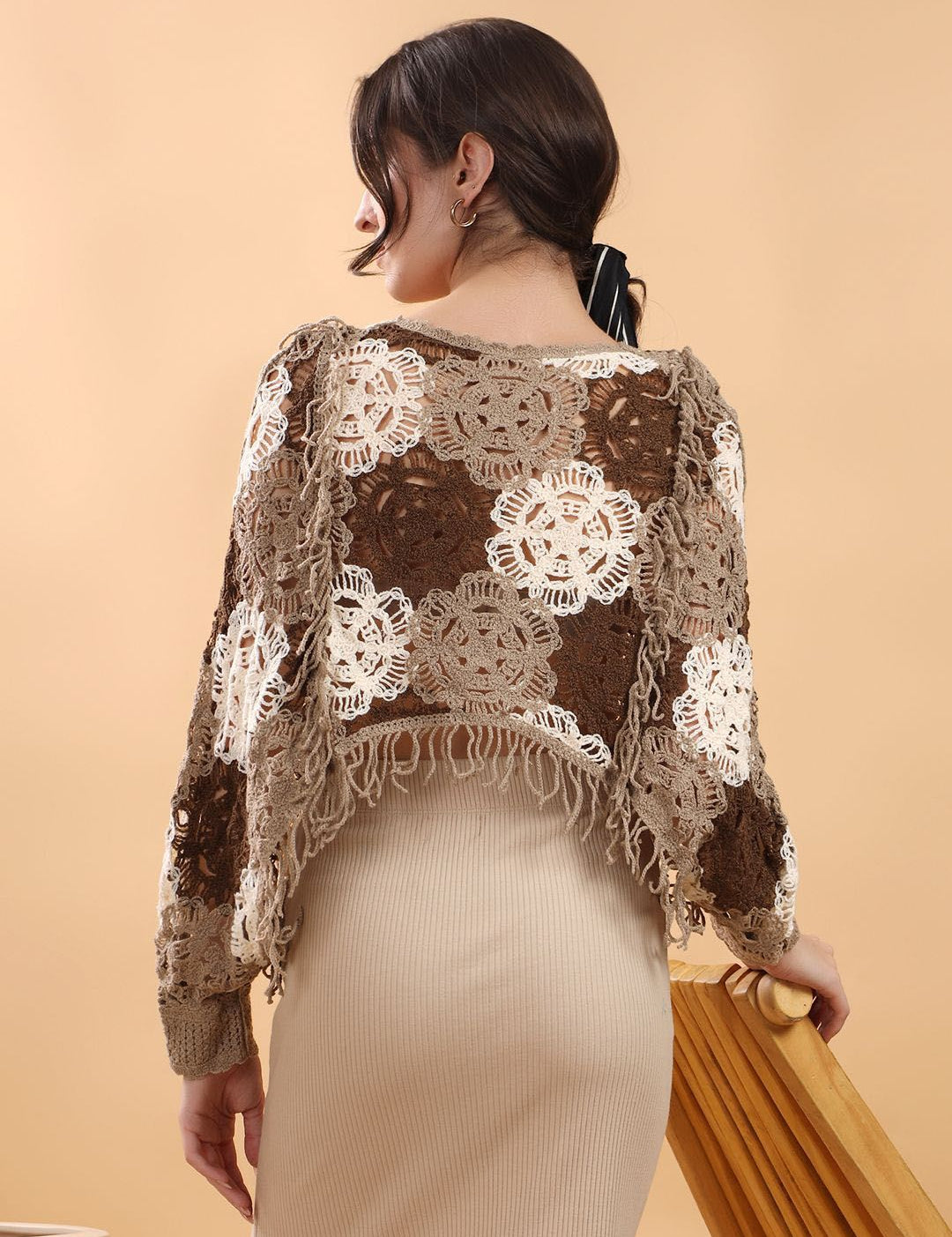 Kotty Self Design Round Neck Cotton Top