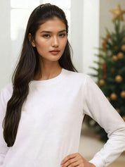 Kotty Women Solid Round Neck Full Sleeve Sweatshirt