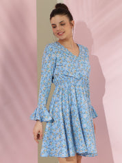 Kotty Women Floral Printed Fit & Flare Mini Dress