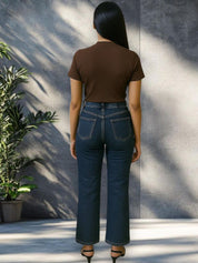 Kotty Women Wide Leg High-Rise Highly Distressed Stretchable Jeans