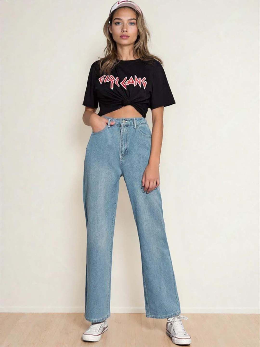 Kotty Women Straight Fit High-Rise Stretchable Jeans