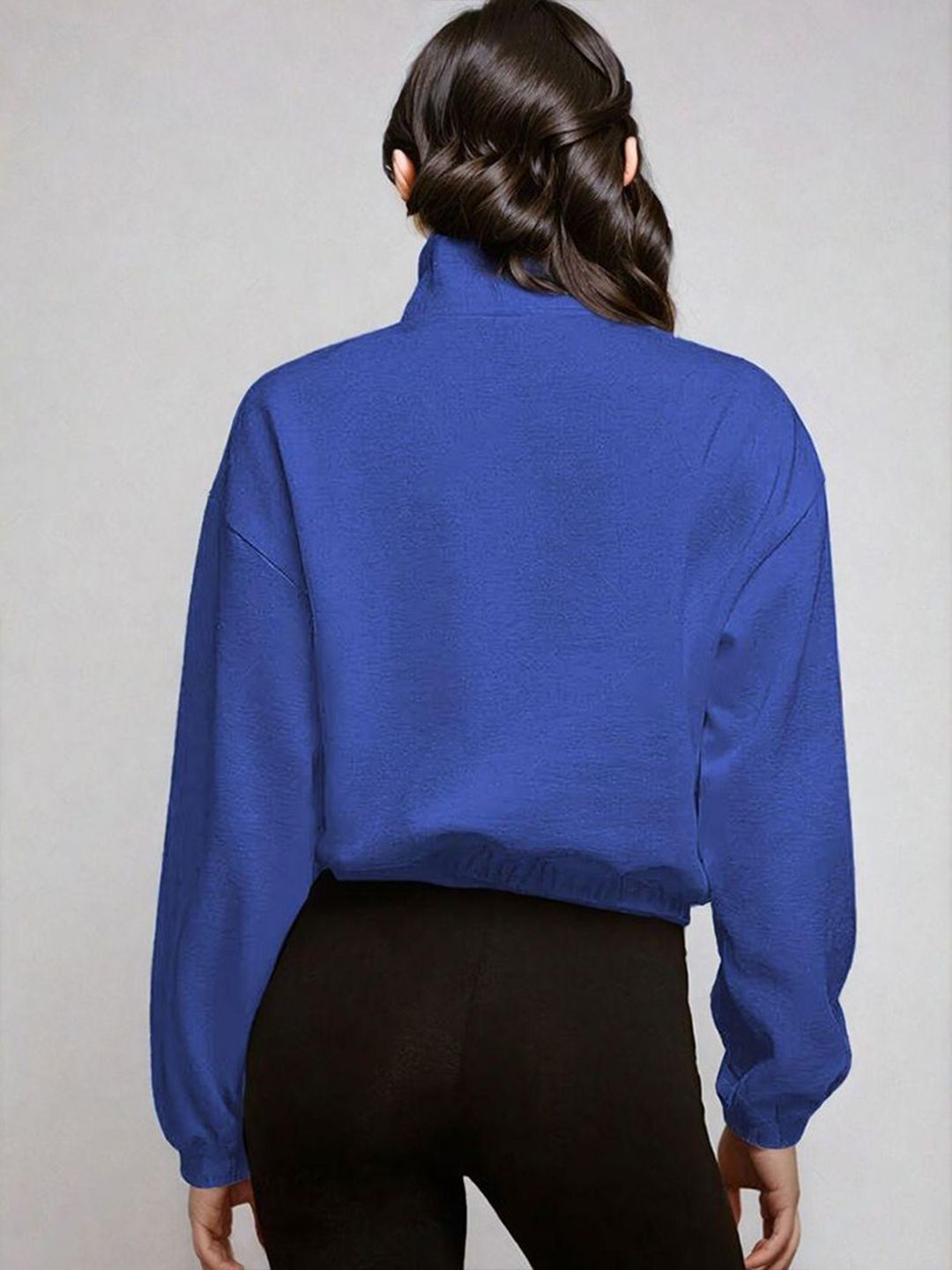 Kotty Women Half Zipper Cotton Sweatshirt