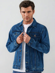 Kotty Men Solid Denim Jacket