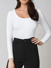 Kotty White and Black Scoop Neck T-Shirt with Trouser