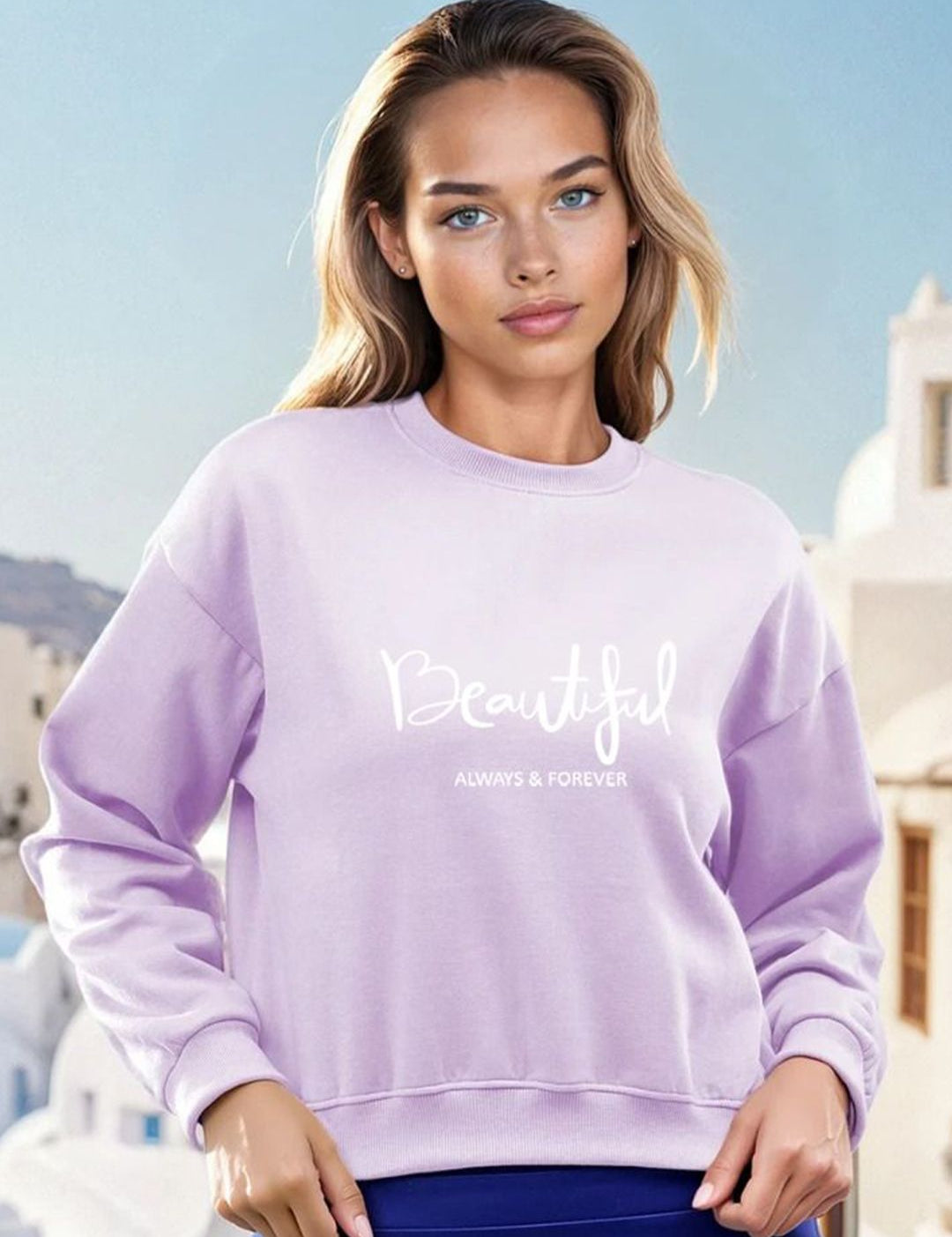 Kotty Women Typography Printed Round Neck Sweatshirt