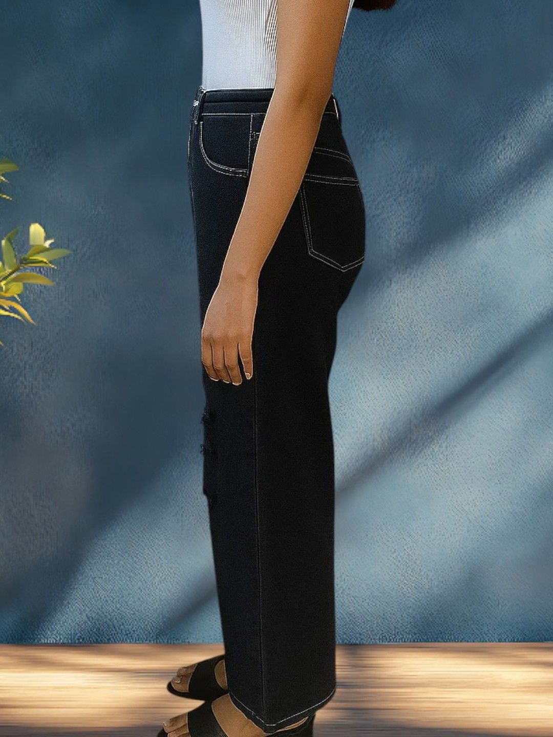 Kotty Women Regular Fit High-Rise Highly Distressed Stretchable Jeans