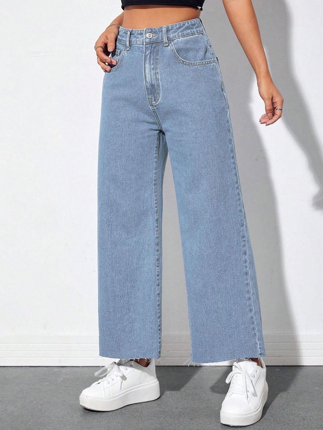 Kotty Women Jean Wide Leg High-Rise Stretchable Jeans