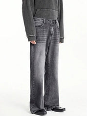 Kotty Men Wide Leg Low-Rise Light Fade Stretchable Jeans