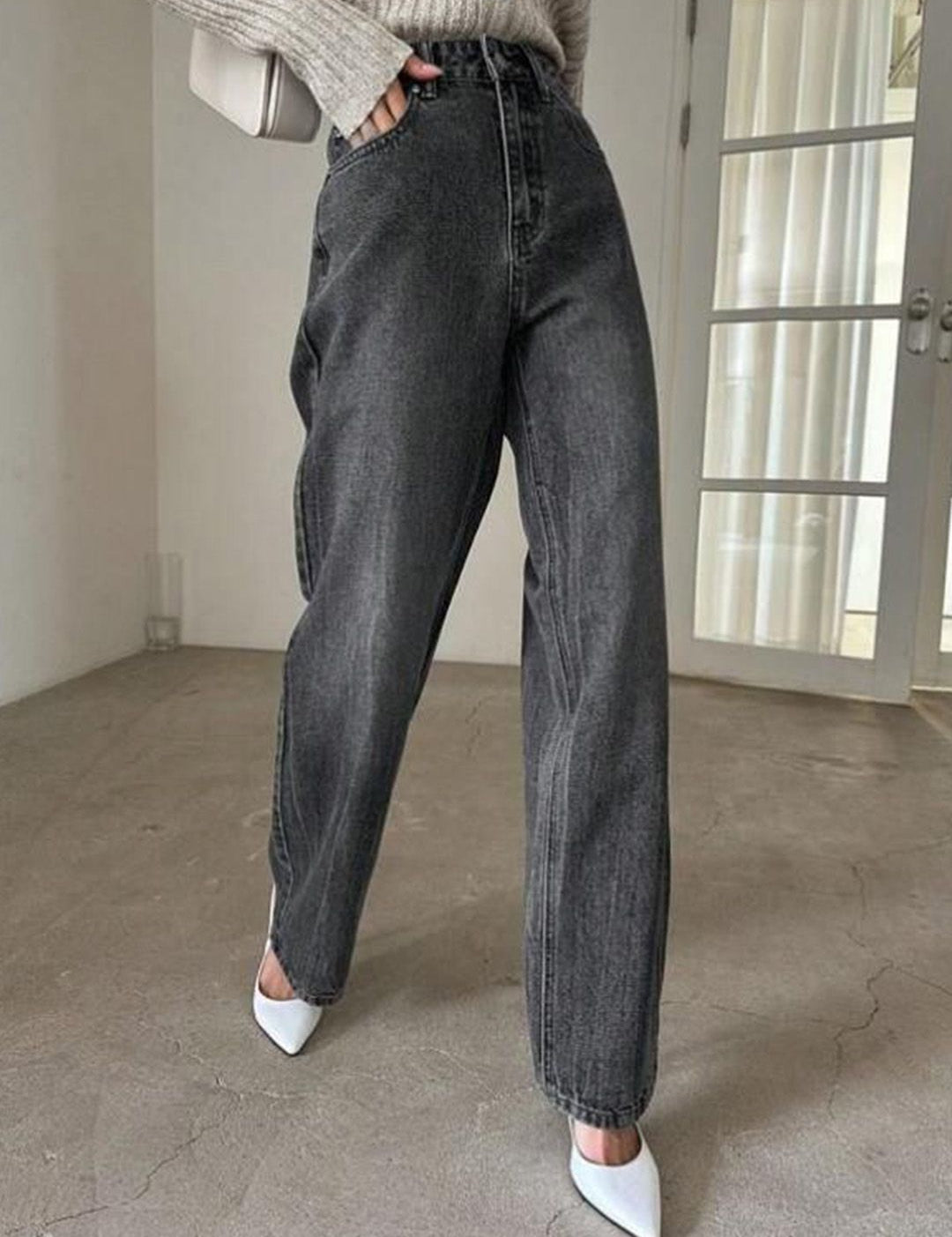 Kotty Women Jean Straight Fit High-Rise Stretchable Jeans