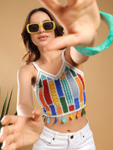 Kotty Women Shoulder Straps Regular Crop Top