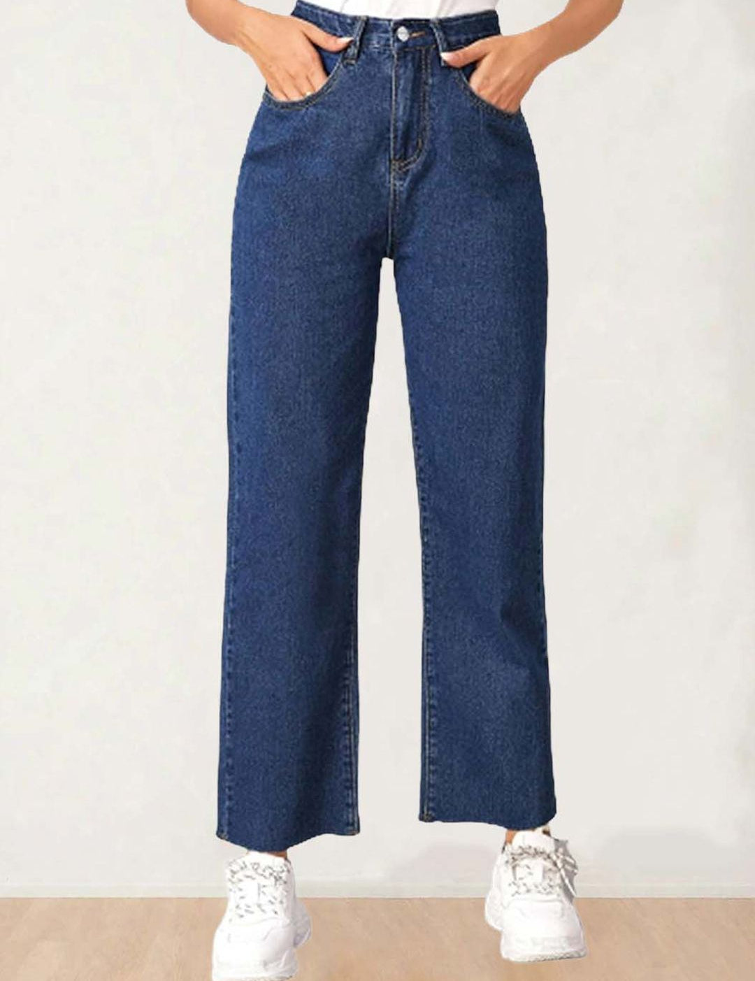 Kotty Women Straight Fit High-Rise Stretchable Cotton?Jeans