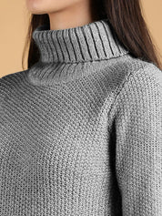 Kotty Women Turtle Neck Crop Pullover Sweaters