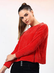 Kotty Women Round Neck Pullover Sweater