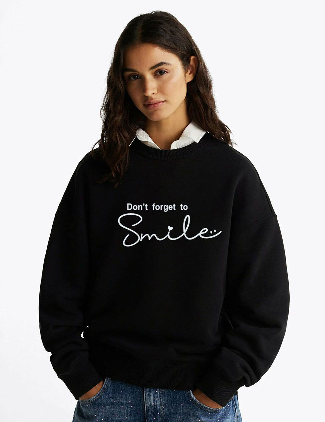 Kotty Women Typography Printed Full Sleeve Sweatshirt