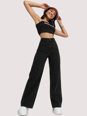 Kotty Women Cotton Straight Fit High-Rise Stretchable Jeans