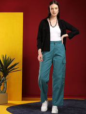 Kotty Women Jean Straight Fit High-Rise Clean Look Stretchable Jeans