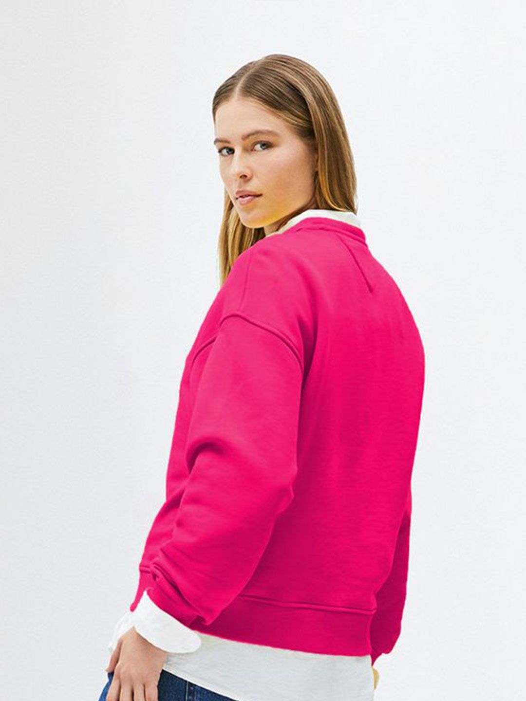 Kotty Women Solid Round Neck Full Sleeve Sweatshirt