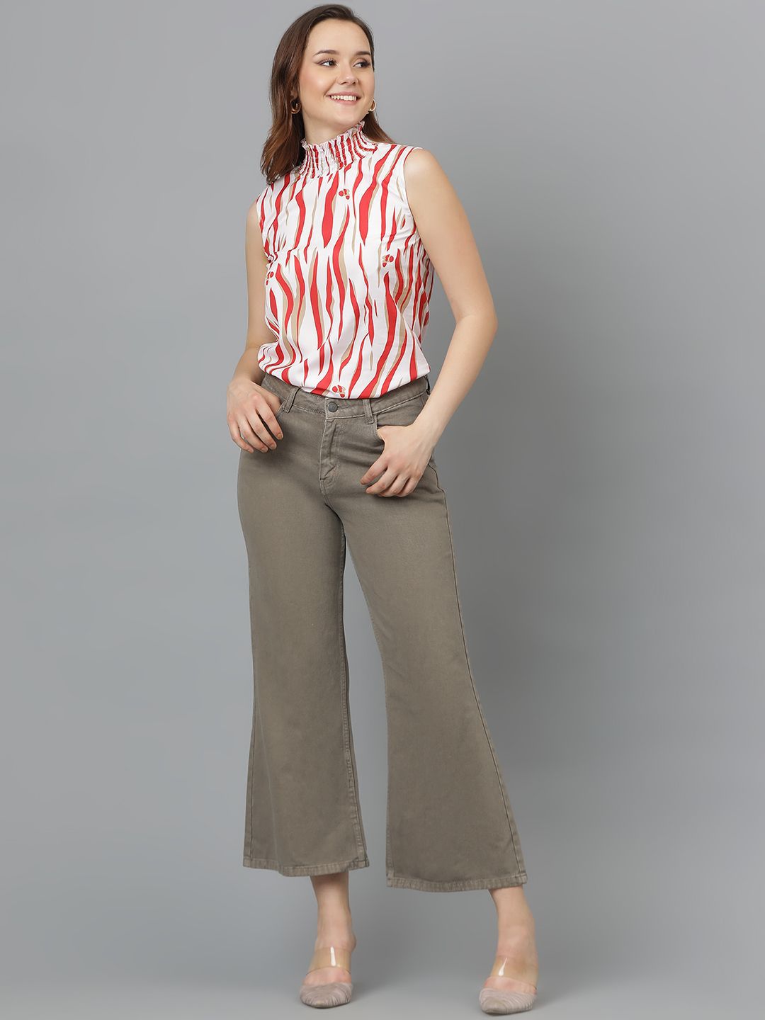 Kotty Print Crepe Top