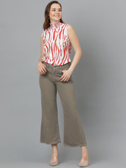 Kotty Print Crepe Top