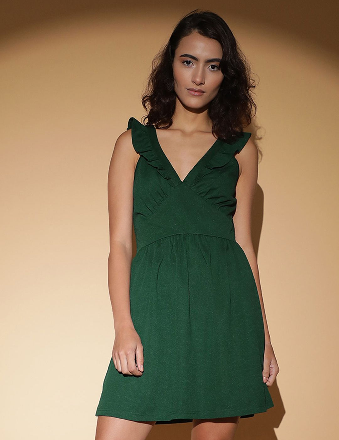 Kotty Solid Fit & Flare Mini Dress