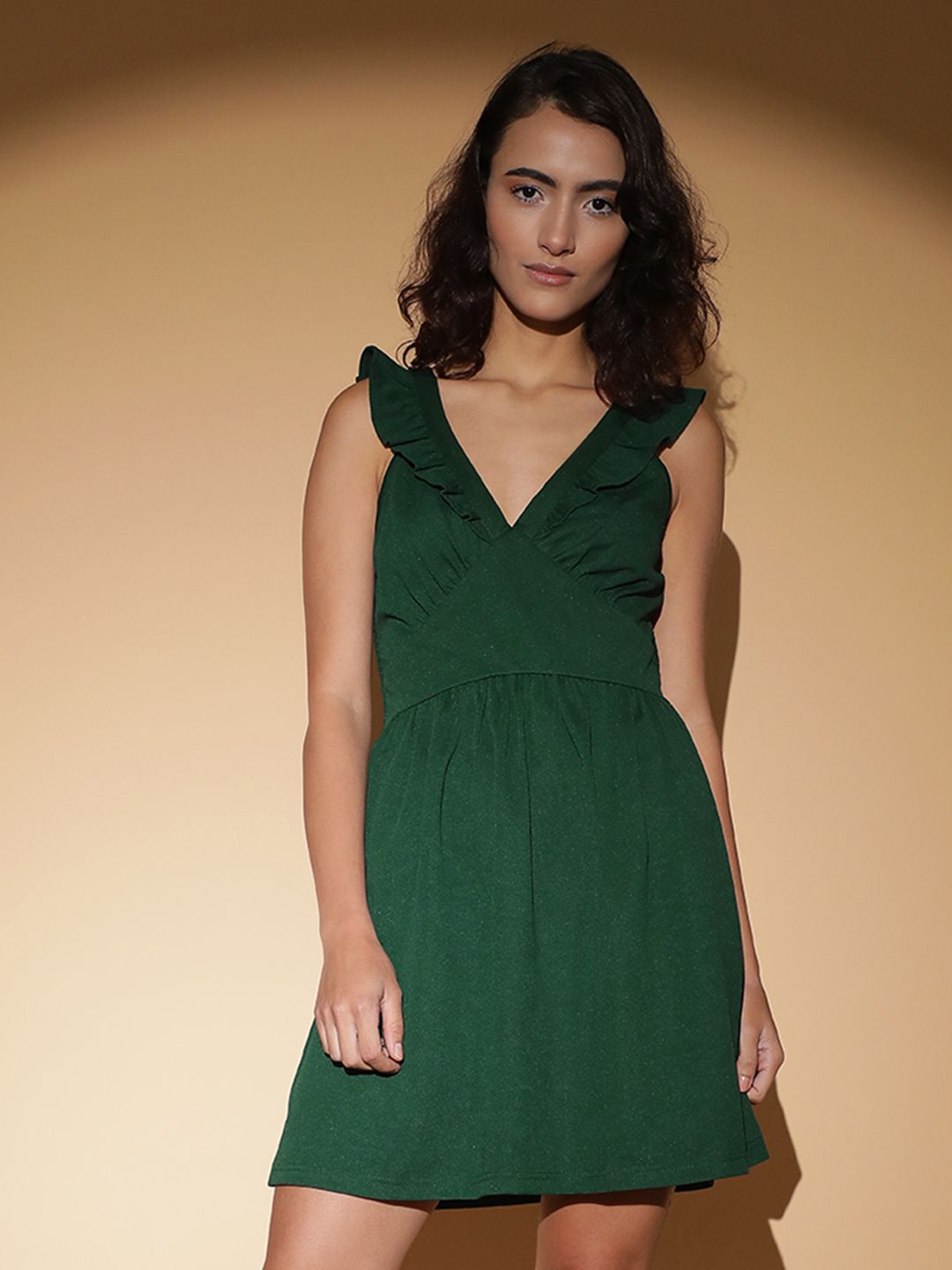 Kotty Solid Fit & Flare Mini Dress