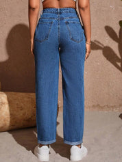 Kotty Women Straight Fit High-Rise Stretchable Jeans