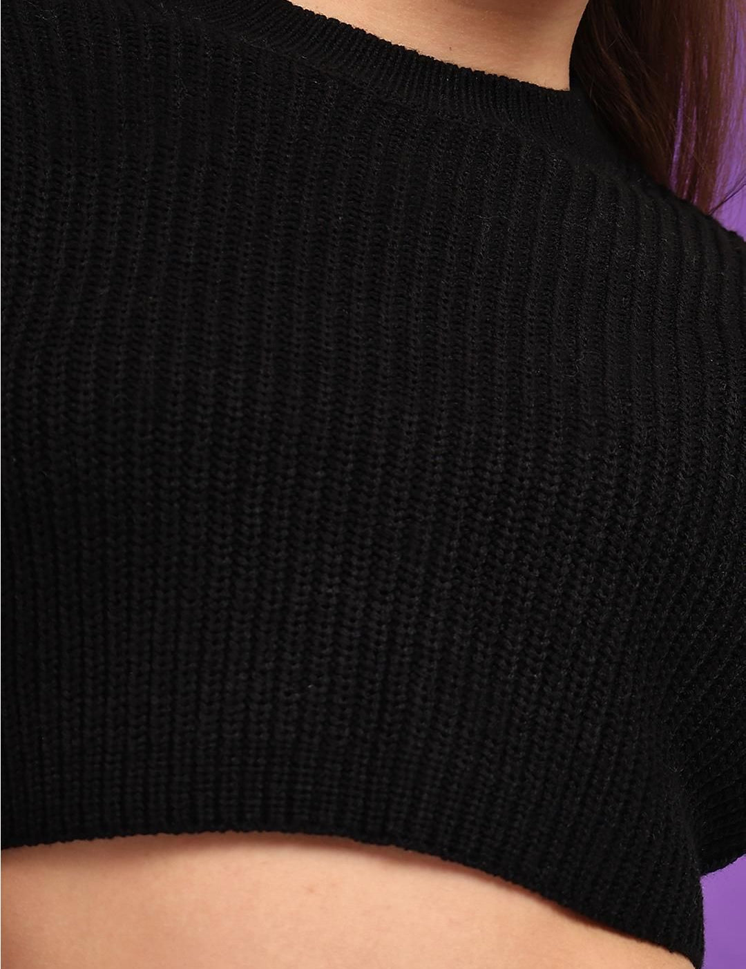 Kotty Women Ribbed Crop Pullover