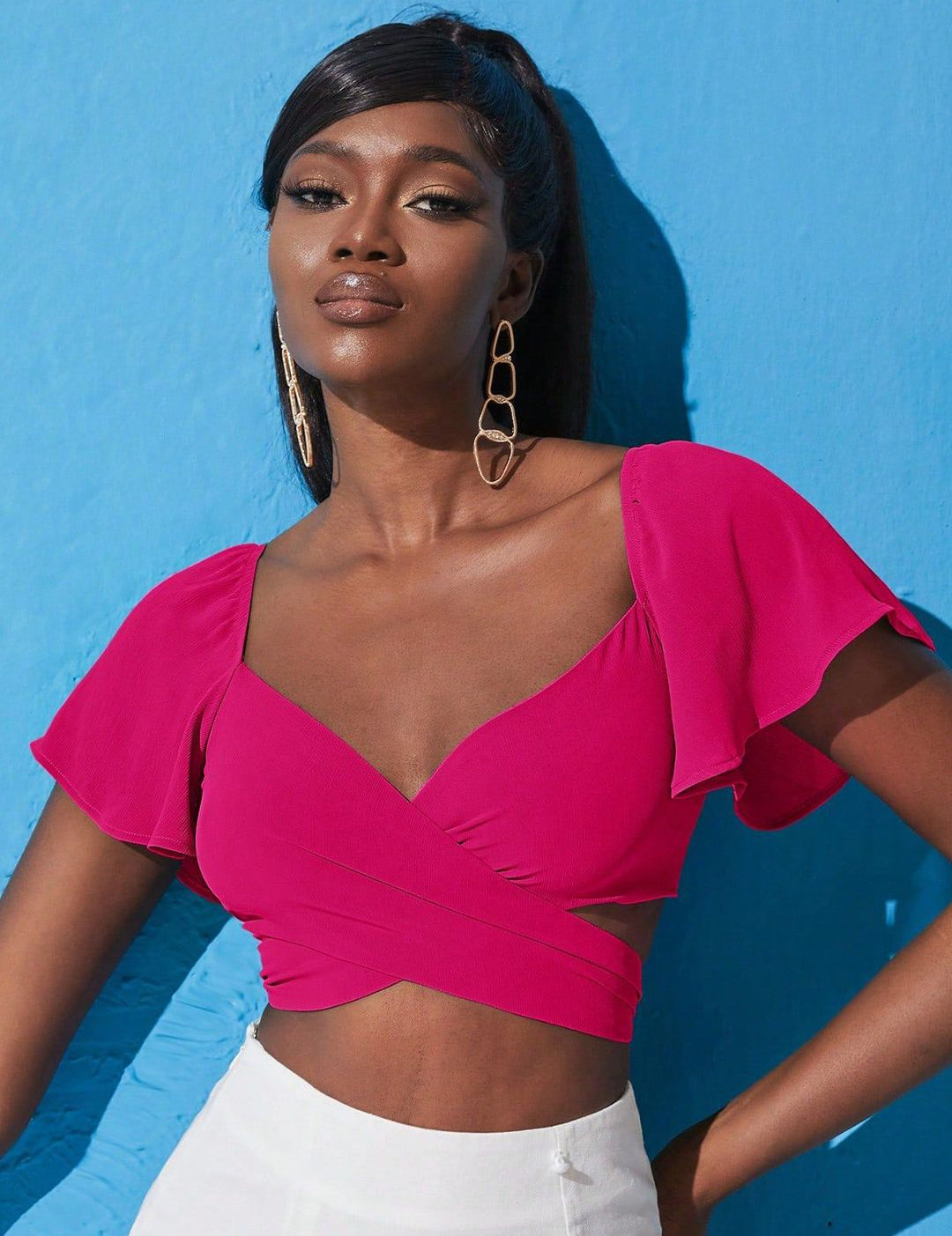 Kotty Women Solid Sweetheart Neck Top