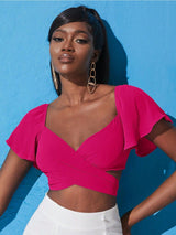 Kotty Women Solid Sweetheart Neck Top