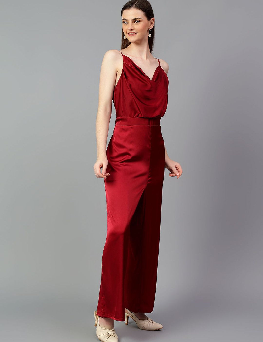 Kotty Women Cowl Neck Basic Jumpsuit