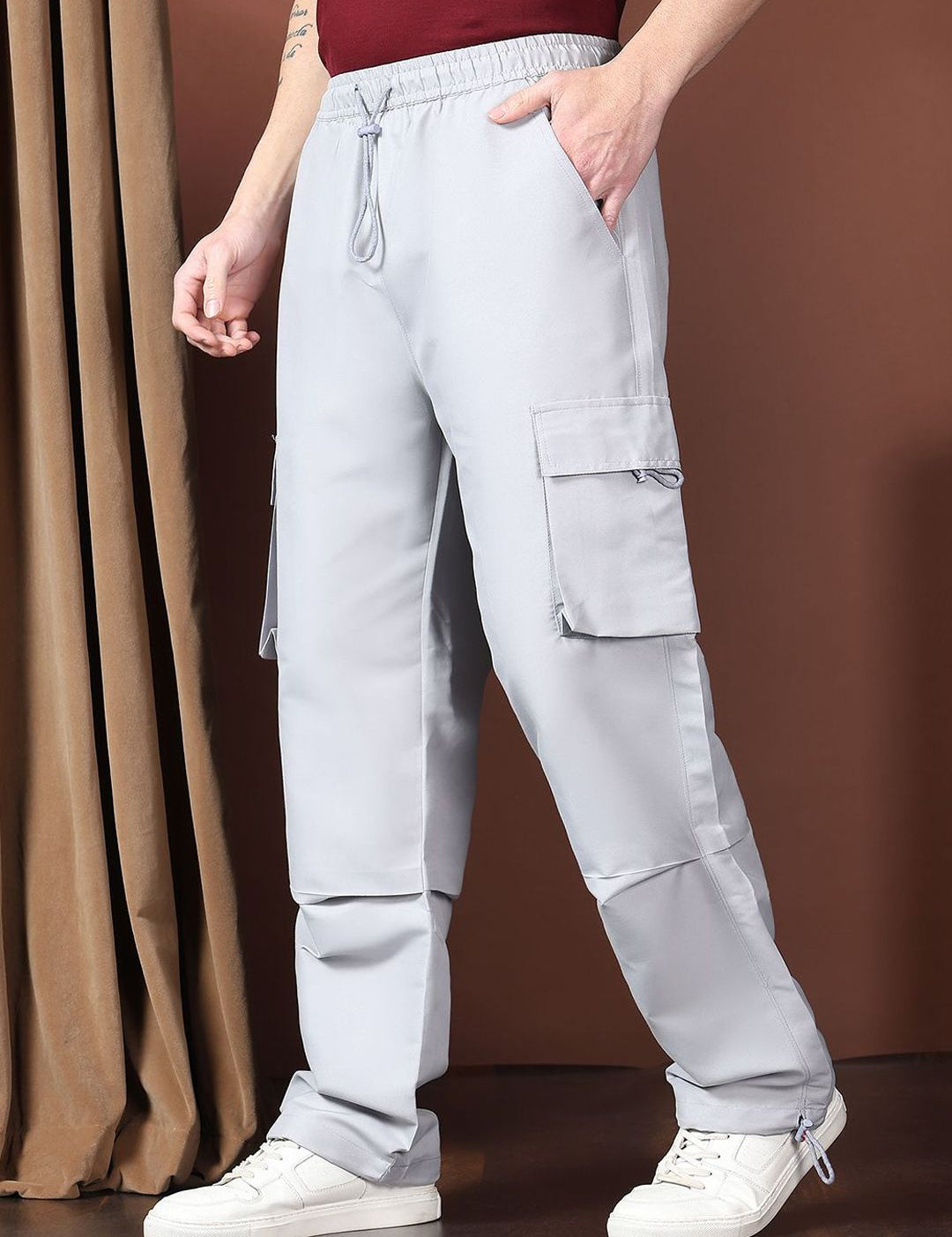 Kotty Men Relaxed Easy Wash Cargos Trousers