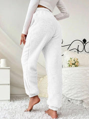 Kotty Women High-Rise Faux Fur Joggers Regular Trousers