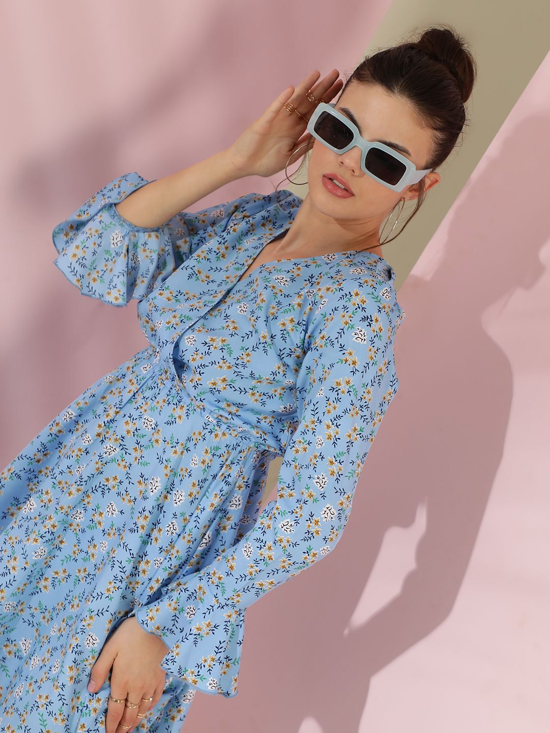 Kotty Women Floral Printed Fit & Flare Mini Dress