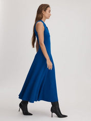 Kotty Women Mandarin Collar Maxi A-Line Dress