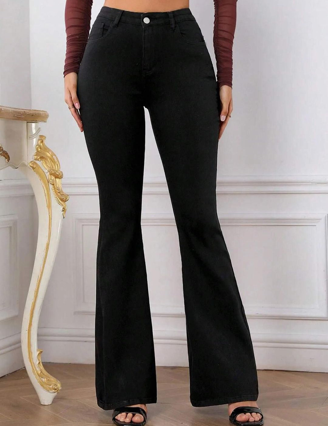 Kotty Women Bootcut High-Rise Stretchable Cotton Jeans