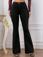 Kotty Women Bootcut High-Rise Stretchable Cotton Jeans