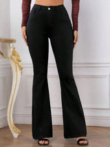 Kotty Women Bootcut High-Rise Stretchable Cotton Jeans