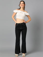 Kotty Women Bootcut High-Rise Stretchable Jeans