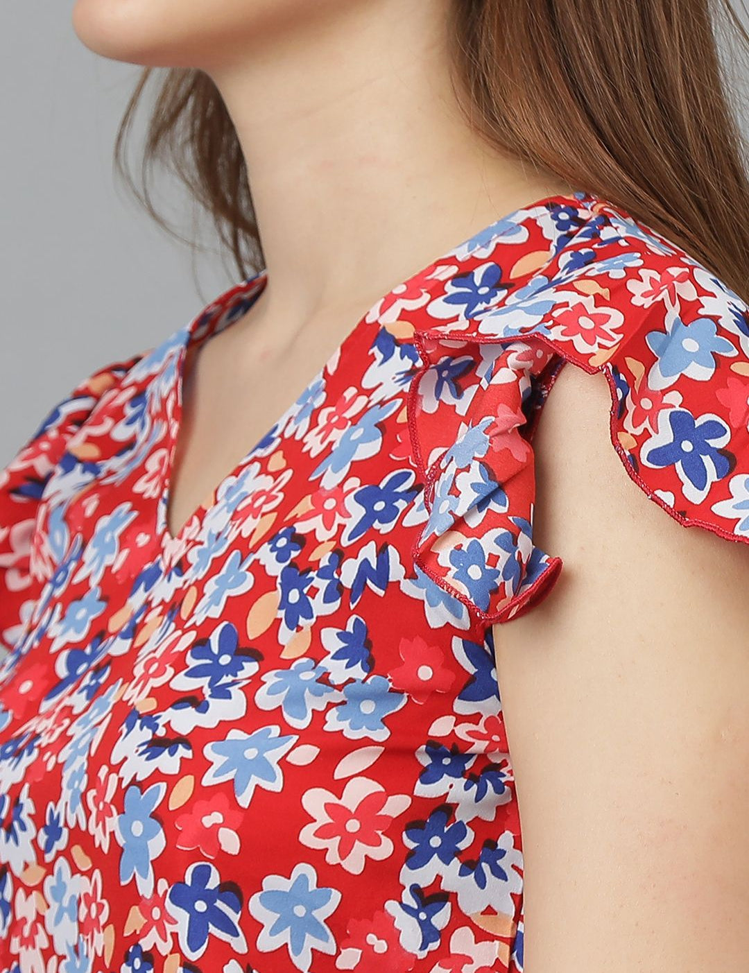 Kotty Floral Print Crepe Top